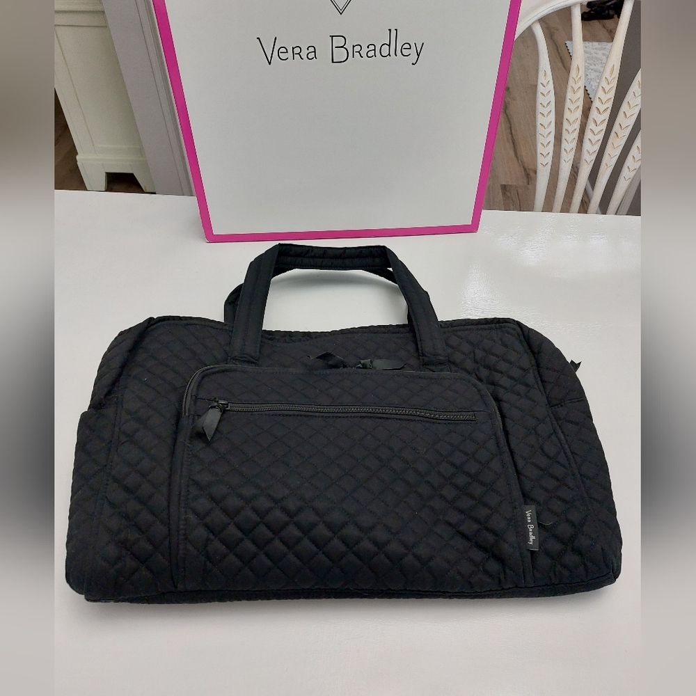 Vera Bradley Weekender Classic Black Cotton Quilted NWT